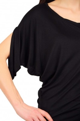 Bluza RVL Fashion negru asimetric