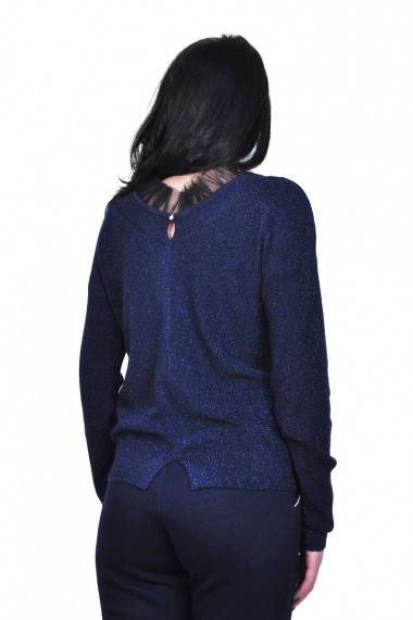 Bluza RVL Fashion bleumarin cu fir metalic
