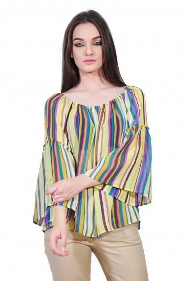 Bluza RVL Fashion larga multicolora de dama tip ie