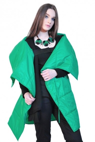 Vesta RVL Fashion verde de dama cu maneca scurta