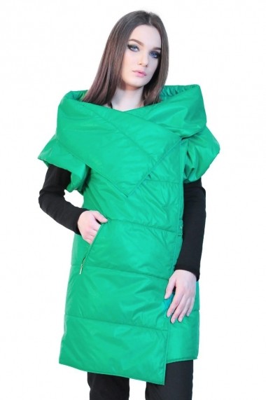 Vesta RVL Fashion verde de dama cu maneca scurta