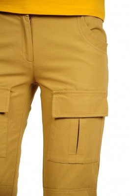 Pantaloni Drept RVL Fashion bej, cu buzunare aplicate