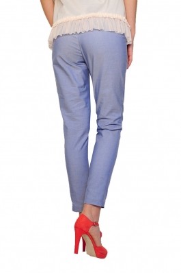 Pantaloni Drept RVL Fashion Summer Walking albastri
