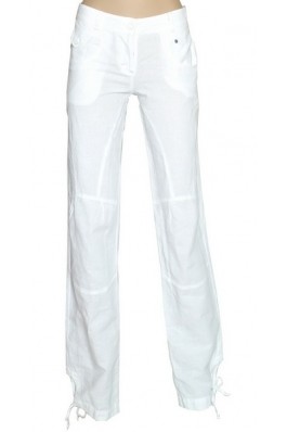 Pantaloni Drept RVL alb din in