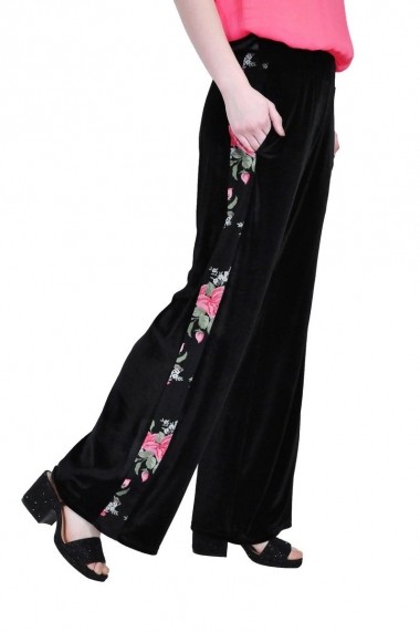 Pantaloni largi RVL Fashion rvl RD2516-negru