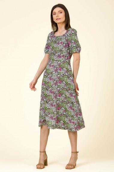 Rochie midi viscoza Vivian