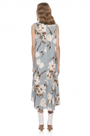Rochie NISSA de zi cu print floral Imprimeu Flori multicolora