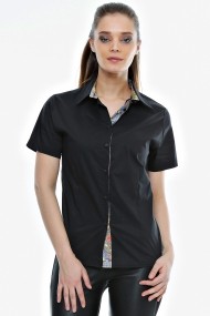 Camasa Crisstalus din poplin cu maneca scurta multicolora