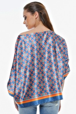 Bluza Crisstalus multicolora, cu imprimeu digital