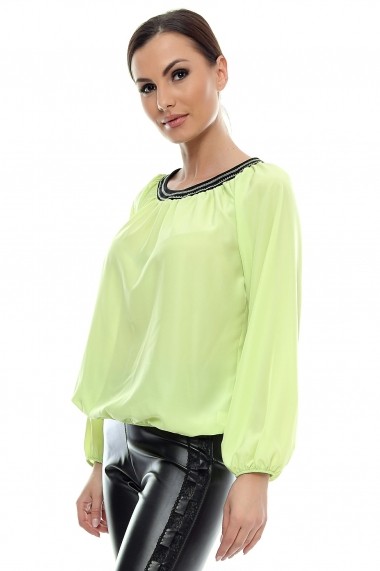 Bluza pentru femei marca Crisstalus Verde din vascoza si matase