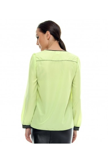 Bluza pentru femei marca Crisstalus Verde, din vascoza si matase