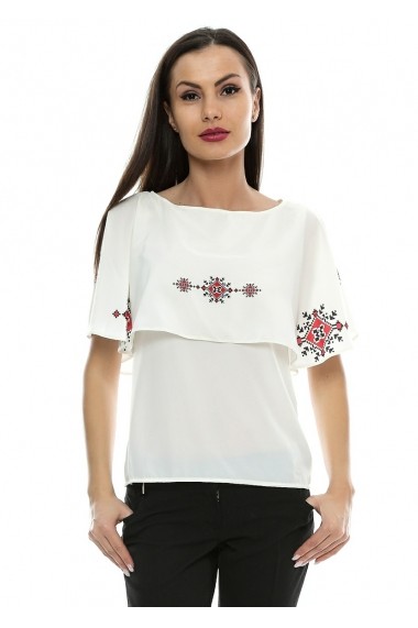 Bluza pentru femei Crisstalus cu volan, printata digital