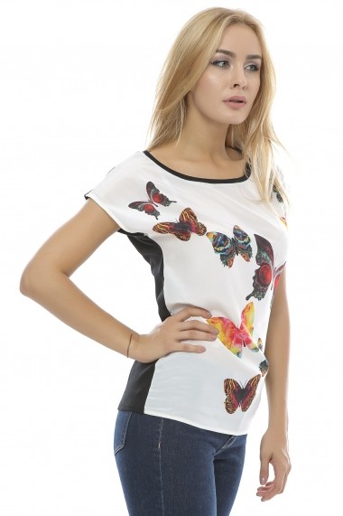 Bluza pentru femei Crisstalus cu print Multicolor
