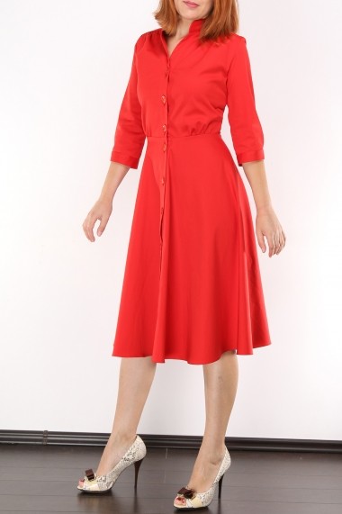 Rochie clos din bumbac - Red Absolute - Official rosu