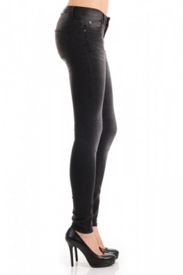 Blugi skinny SuperJeans of Sweden negri negru