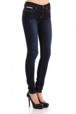 Blugi skinny - Emma - SuperJeans of Sweden - Dark worn dark worn