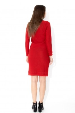 Rochie Santa Barbara cu maneca lunga tricotata orange