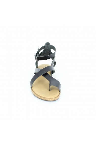 Sandale Alist Fashion negre cu talpa joasa