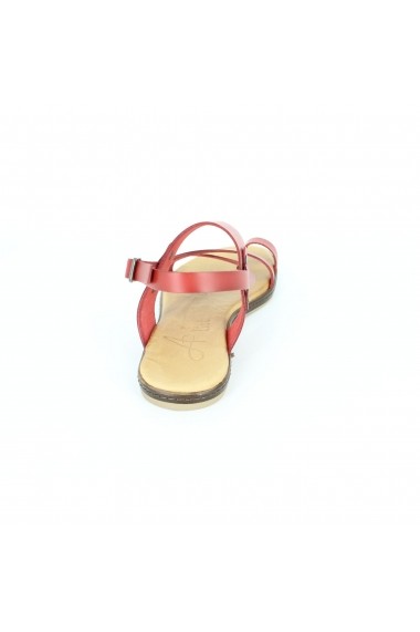 Sandale Alist Fashion rosii din piele naturala