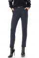 Pantaloni drepti Roh Boutique clasici Roh TR465 Blue cu curea blue