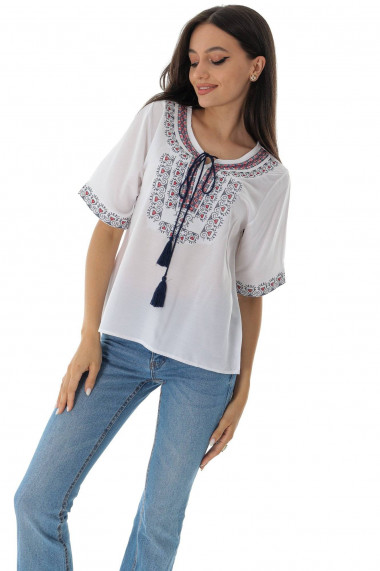 Bluza Roh Boutique Roh BR2587 Alb cu broderie traditionale alb