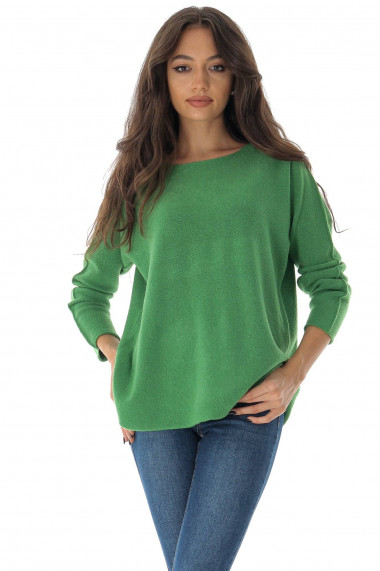 Pulover Roh Boutique clasic moale oversize verde Roh BR2616 verde