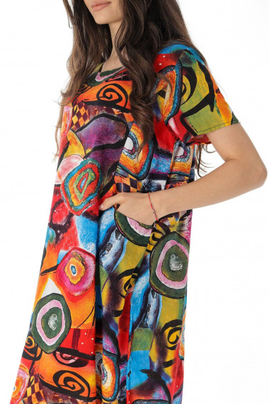 Rochie Roh Boutique cu imprimeu vibrant ROH DR4650 multicolor