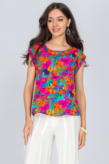 Bluza Roh Boutique casual multicolora cu imprimeu floral ROH BR2761 multicolor