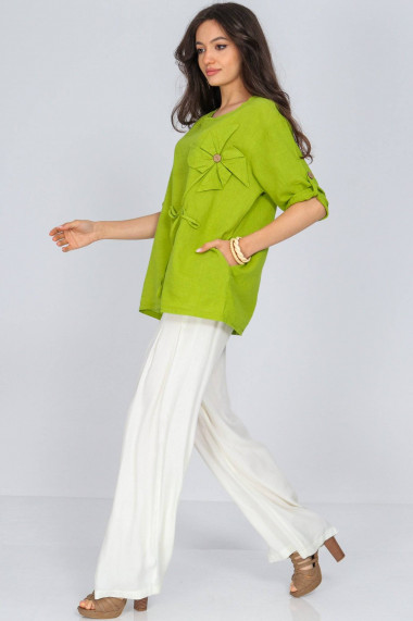 Bluza Roh Boutique oversize din in verde ROH BR2771 lime