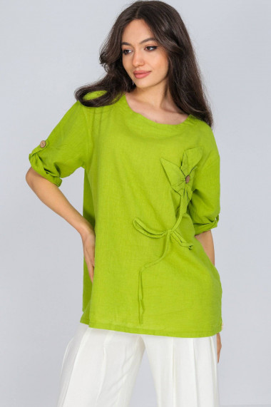 Bluza Roh Boutique oversize din in verde ROH BR2771 lime