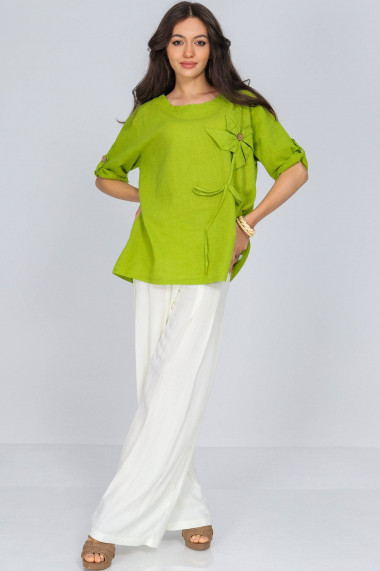 Bluza Roh Boutique oversize din in verde ROH BR2771 lime