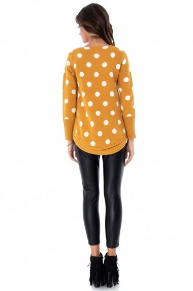 Pulover Roh Boutique mustar, roh, cu buline - BR1900 mustar