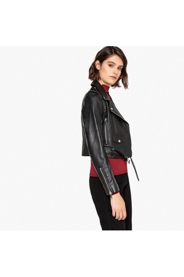 Geaca de piele La Redoute Collections GFH097 negru