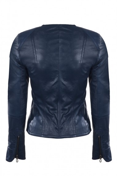 Jacheta din piele IPARELDE CMSB03 Bleumarin