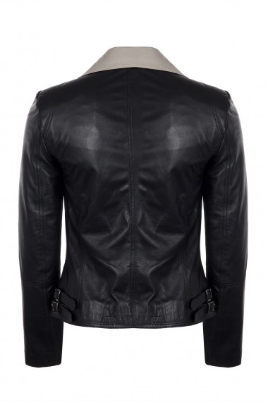 Jacheta din piele IPARELDE CMSB08 Negru
