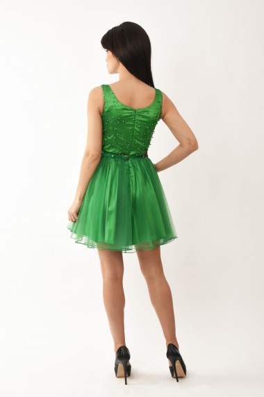 Rochie de seara scurta Roxy Fashion Cosmina din tull verde