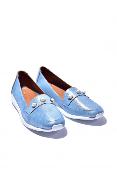 Pantofi sport casual din piele Torino 862 Bleu