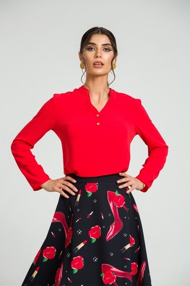 Bluza Dames eleganta cu guler tunica si nasturi DM181
