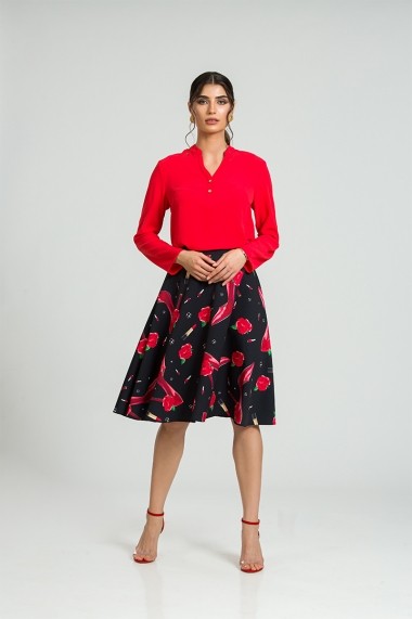 Bluza Dames eleganta cu guler tunica si nasturi DM181