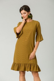 Rochie Dames casual kaki cu volane CMD240