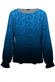 Bluza albastru degrade imprimata digital CMD546