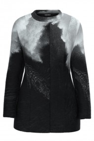 Palton dama elegant si calduros imprimat abstract CMD1491