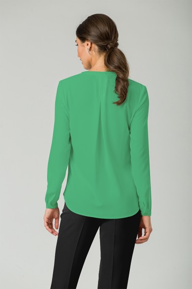 Camasa de dama verde cu guler tunica CMD1520