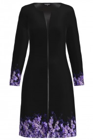 Jacheta neagra de dama cu imprimeu Lavanda CMD1562
