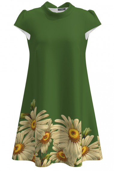 Rochie verde casual imprimata Margarete CMD2672