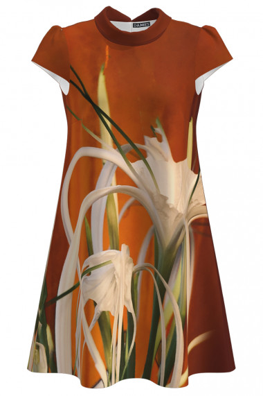 Rochie casual imprimata digital cu model floral CMD2876