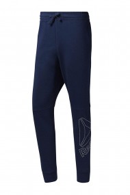 Pantaloni sport barbati reebok big logo albastru