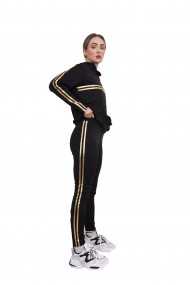 Trening femei j5 fashion twin stripe negru
