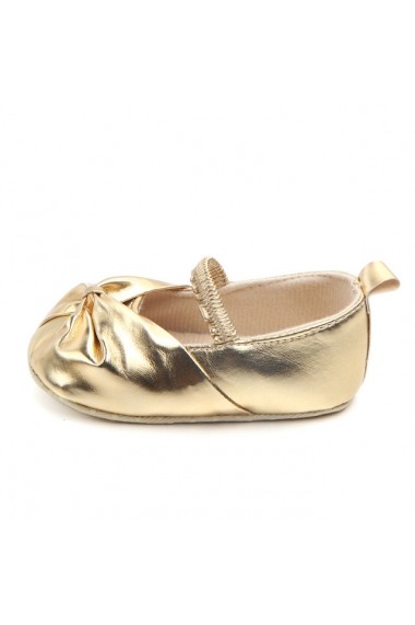 Pantofiori aurii cu funda