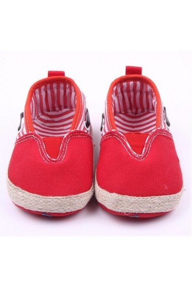 Pantofiori Superbebeshoes rosii tip mocasini IR1755-1-Rosu